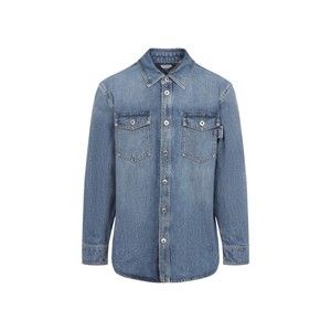 Bottega Veneta Classic Denim Button-Up Shirt With Chest Pockets - NWT